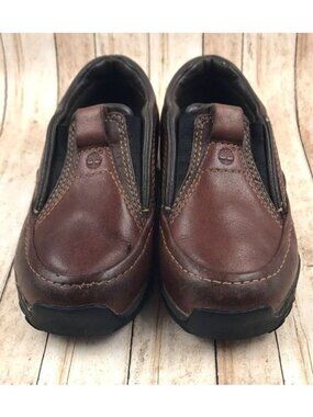 Timberland Brown Leather Slip-on Brown Toddler Size 8